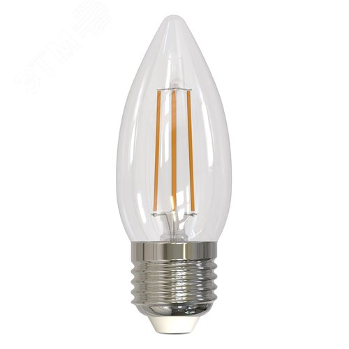 Лампа светодиодная Форма свеча прозрачная Белый свет 4000K LED-C35-5,5W/4000K/E27/CL/SLF