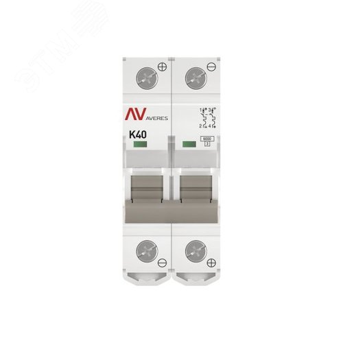 Выключатель автоматический AV-6 DC 2P 40A (K) 6kA AVERES