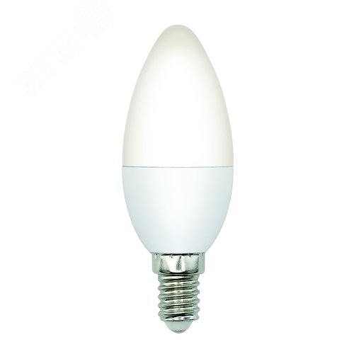 Лампа светодиодная Форма свеча матовая Белый свет 4000K LED-C37-6W/4000K/E14/FR/SLS