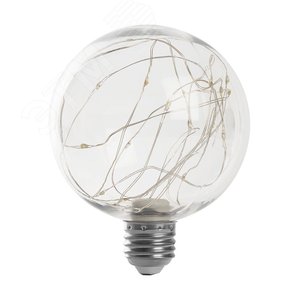 Лампа светодиодная LED 3вт Е27 прозрачный 2700К шар G95