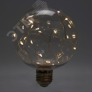 Лампа светодиодная LED 3вт Е27 прозрачный 2700К шар G95