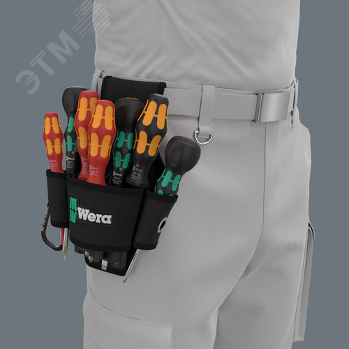 Набор отвёрток в поясной сумке, 8 предметов, 9621 SET 2 Kraftform Ball-Grip