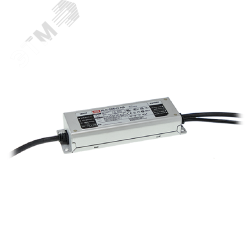 Источник питания AC-DC, 200Вт, стабилизатор тока, IP67, вход 90…305В AC, 47…63Гц, ККМ, выход 700…1050мА/142…285В (режим пост. мощности), изоляция 3750В AC, в кожухе 199х63х35.5мм, -40…+90°С (корпус), встр. потенциометр