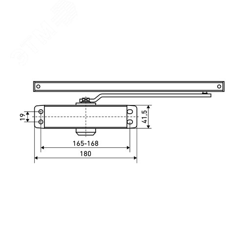 Доводчик дверной АЛЛЮР COMFORT ДД 168/3-4 AH-S (до 100 кг) серебро
