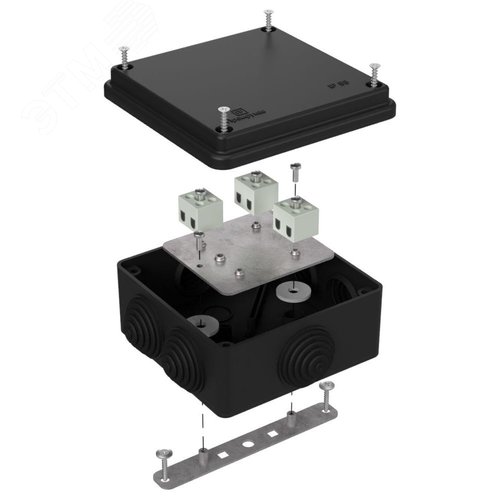 Коробка огнестойкая для о/п 40-0300-FR1.5-6 Е15-Е120 RAL9005 100х100х50 (14 шт/кор)