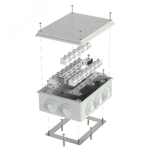 Коробка огнестойкая для о/п 40-0320-FR6.0-40 Е15-Е120 RAL7035 200х150х75 (5 шт/кор)