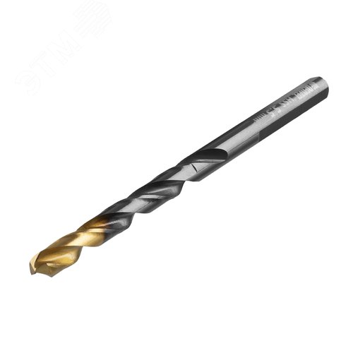 Сверло по металлу, 5,5 мм, HSS-Tin, Golden Tip, 10 шт.