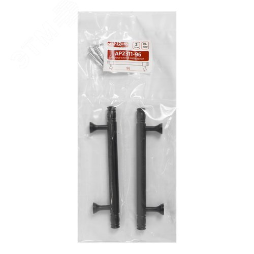 Ручка-скоба мебельная StahlBuro AP2311-96 2шт., BL матовый черный