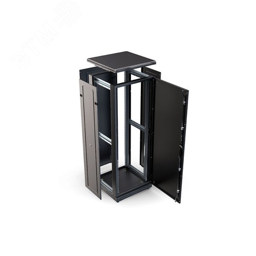 Шкаф телекоммуникационный напольный 33U 600x1000 ШТ-НП-М-33U-600-1000-М-Ч, передняя дверь металл, черный