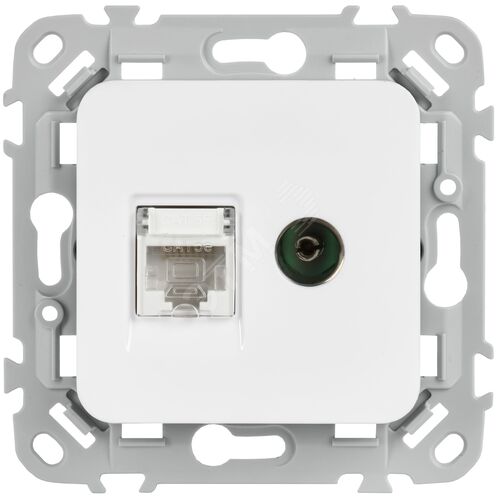 FLITE Выключатель 1-клавишный 10А ВС11-1-0-ФлХЛ холодный лед