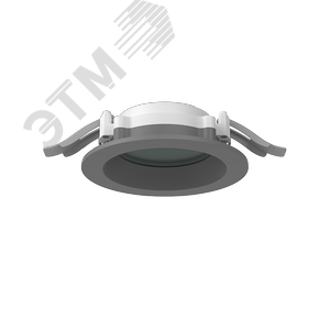 Светильник светодиодный DL-01 Pro 100 мм 10 Вт 3000 К CRI90 120х49 мм IP65/40 RAL7045 серый муар с защитным силикатным стеклом DALI