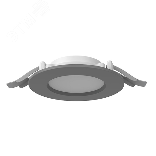 Светильник светодиодный DL-01 Slim 100 мм 10 Вт 4000 К CRI90 120х37 мм IP65/40 RAL7045 серый муар с рассеивателем опал аварийный автономный постоянного действия
