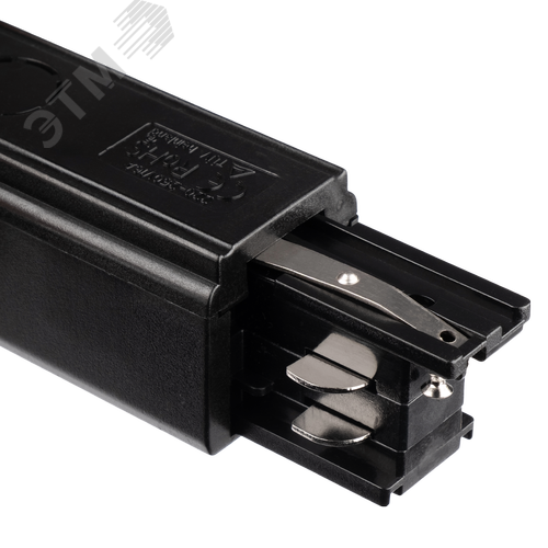 Коннектор черный правый сетевой для 3Ф шинопровода PRO+ 3P PTR EC-BL Right Jazzway
