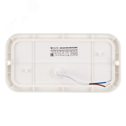 Светильник светодиодный ULW-Q228 18W/6500K IP65 WHITE влагозащищенный. Прямоугольник. Дневной свет (6500K). 195?95?35мм. Корпус белый