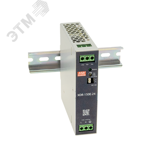 AC-DC, 150Вт, вх.85…264V AC, 47…63Гц 120…370В DC, вых.36В4.33A (пиковый 5.63А), рег. вых 36…42В, изол.3000В AC, DC OK, в кожухе на DIN-рейку 30х125,2х116мм,-40…+70°С, 3 года гарантии