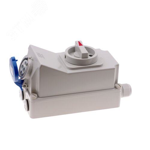 Розетка настенная с выключателем и механической блокировкой 16A/230V/1P+N+E/IP44