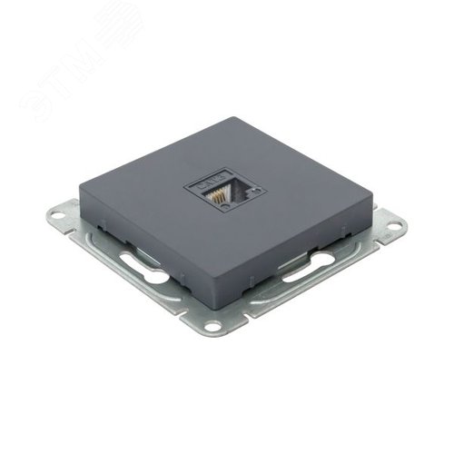 Механизм розетки RJ11 графит Эпика EKF
