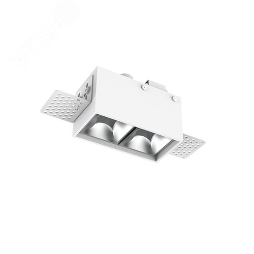 Светильник светодиодный DL-Box Reflect Multi 1x2 trimless встраиваемый 80х43х63 мм 8 Вт 3000 К 36град RAL9003 белый