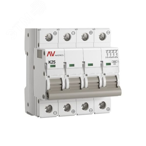 Выключатель автоматический AV-6 DC 4P 25A (K) 6kA AVERES