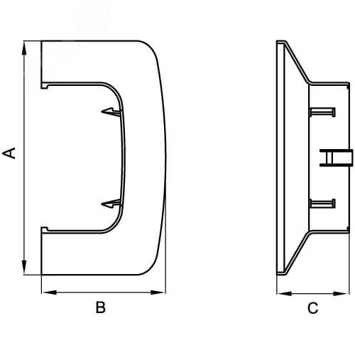 Ввод в стену для кабель-канала 90х50 IN-Liner FRONT