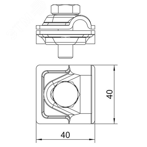Соединитель универсальный Vario для круглых проводников D8-10 мм, TD (249 8-10 ST)