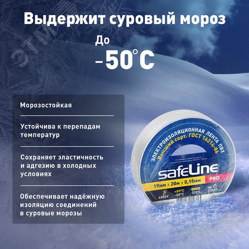 Изолента ПВХ белая 19мм 20м