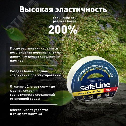 Изолента ПВХ белая 19мм 20м