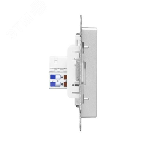 Эпика Механизм розетки RJ45 (cat5) алюминий EKF