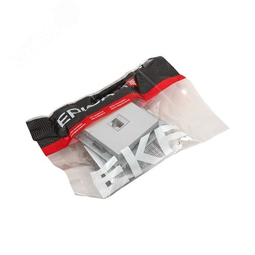 Эпика Механизм розетки RJ45 (cat5) алюминий EKF