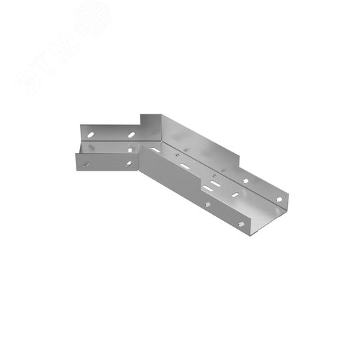 Лоток угловой замковый перфорированный КГЗ 400x100-135 (Rп300) УХЛ1 поворот на 135, радиус поворота трассы 300 мм, оцинкованный лист, S1,5 П0000028129