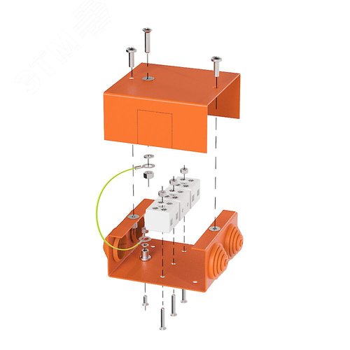 Коробка металлическая огнестойкая 70-0240-FR6.0-6 Е15-Е120 80х80х35