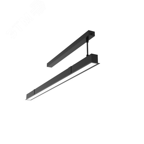 Светильник светодиодный Angusta Intus встраиваемый 21 Вт 3000 К IP40 CRI 90 1005х50х45мм RAL9005 черный с рассеивателем опал, диммируемый по протоколу DALI