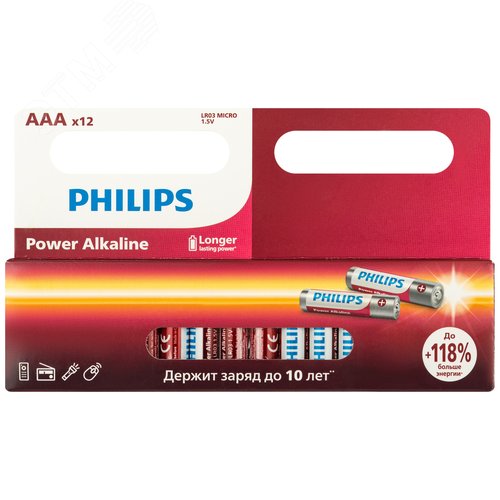 Элемент питания алкалиновый LR03P12W/51 ААА 1,5v 12 шт. LR03-12BL Power