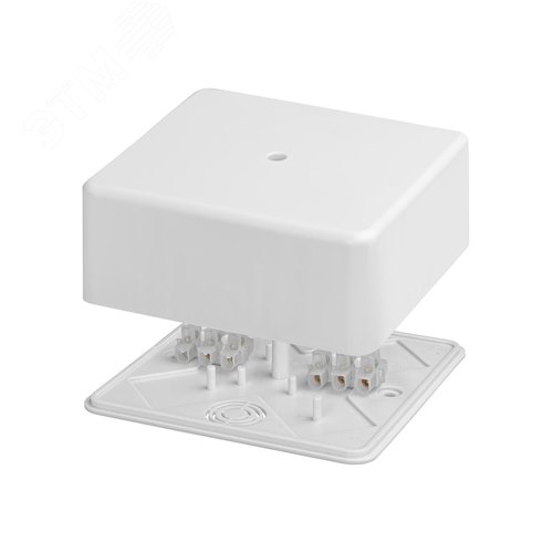 Коробка распаячная КР 100х100х44 ОП с клем. колодкой белая IP40 TDM