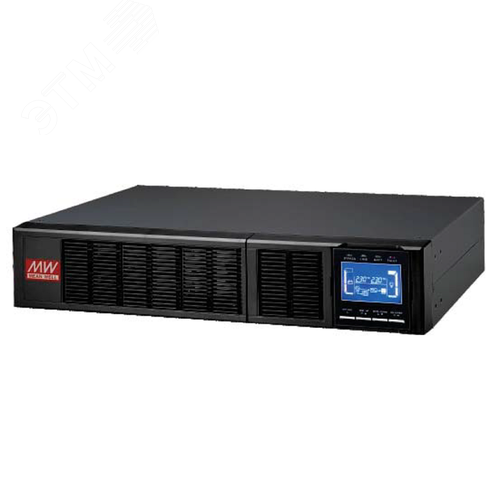 "Источник бесперебойного питания 6000Вт, 2U для RACK 19"""" шкафов, встр. монитор параметров, интерф. USBRS-232, один вентилятор сит. охл., вых. 220Vac клемные гнезда, клемные гнезда для подкл.внеш. АКБ блоков, АКБ докупаются отдельно"""""