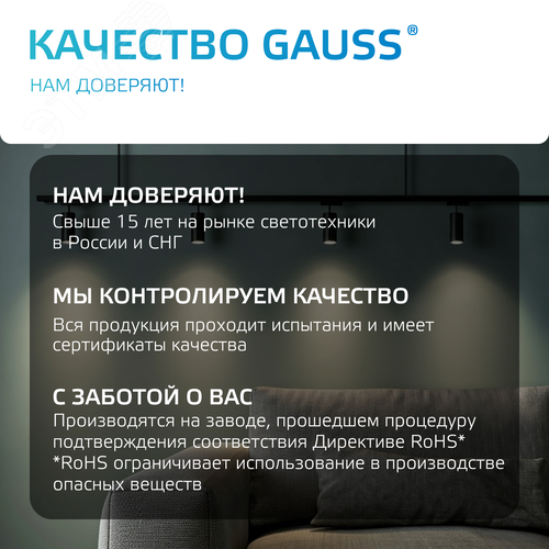 Адаптер для подключения светильника к трековой системе AC 220В Черный IP20 Track