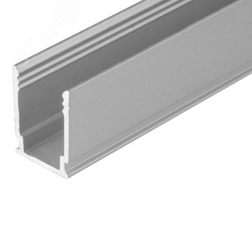 Накладной профиль UFE-A21 SILVER 200 POLYBAG для гибкой светодиодной ленты NEON 8х16мм, анодированный алюминий. Длина 200 см