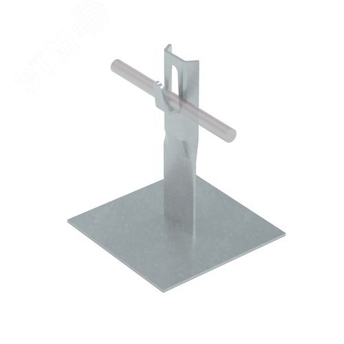 Держатель зажимной приклеиваемый для прутка d 5-8 мм без отверстий в основании H90 мм TD