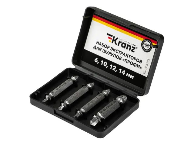 Набор экстракторов для шурупов Профи KRANZ