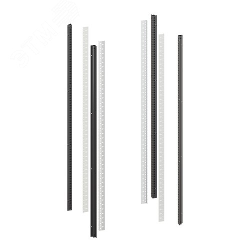 Стойки вертикальные комплект для 24U IT-CQE RAL9005 RAL9005