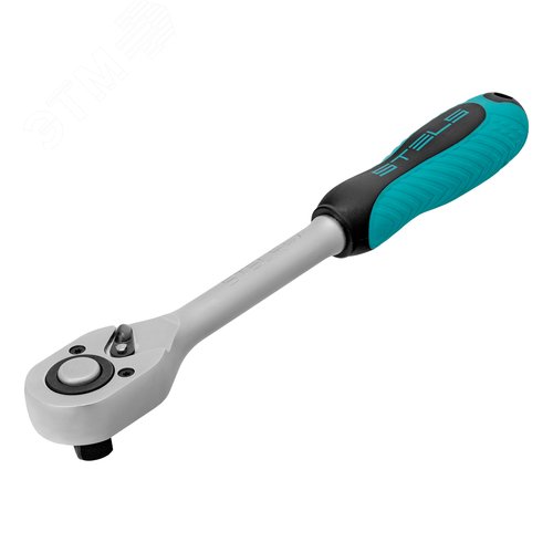 Ключ-трещотка 1/2', CrV, 72 зуба, с быстрым сбросом, матовый хром