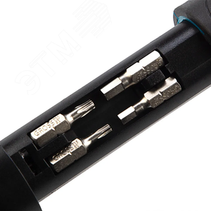 Отвертка-реверс + револ. механизм + биты., 11 пред., PH + SL + Torx + Hex, S2, 2к рукоятка
