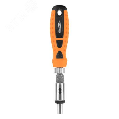 Отвертка-реверс с шарниром + биты, 18 пред., PH + SL + PZ + Torx, CrV, 2к рукоятка