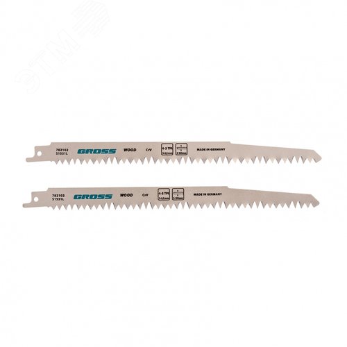 Полотна по дереву для сабельной пилы 4052 - S1531L, 210 x 5-6,5 мм, фигур. рез, 2 шт