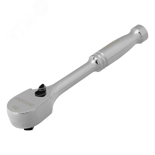 Ключ-трещотка 1/4', CrV, 120 зубьев, цельнометаллический, хром