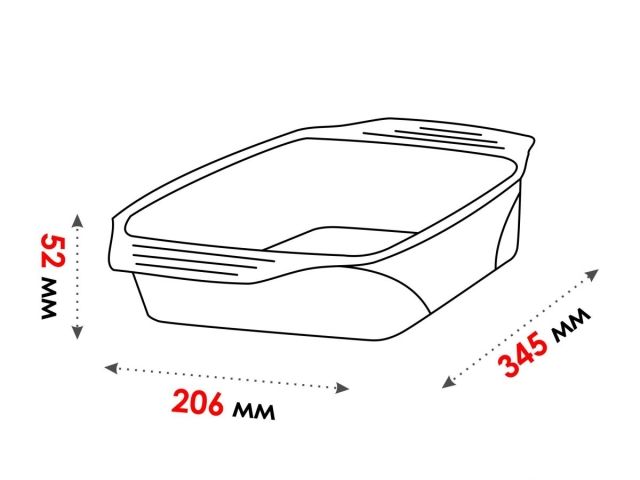 Форма из жаропрочного стекла, 2.2 л, прямоугольная, 346х206х52 мм, PERFECTO LINEA