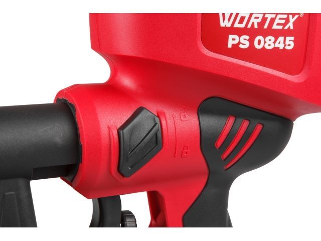Краскораспылитель электрический WORTEX PS 0845 в кор. 450 Вт, 800 мл/мин, 0.9 л бак
