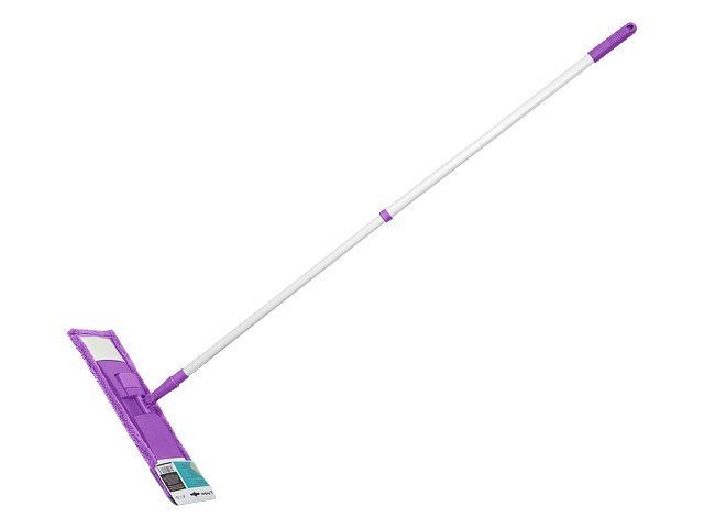 Швабра для пола с насадкой из микрофибры, фиолетовая, PERFECTO LINEA