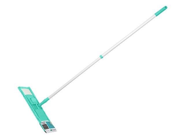 Швабра для пола с насадкой из микрофибры, бирюзовая, PERFECTO LINEA