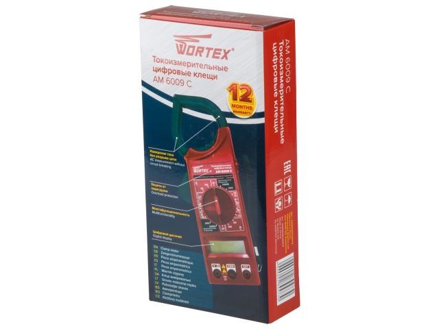 Клещи электроизмерительные цифровые WORTEX AM 6009 C